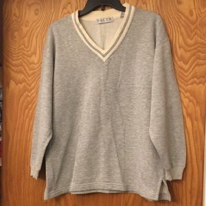Grey and cream colored sweat shirt by Pacer